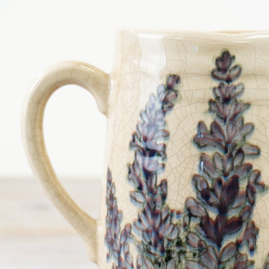 Lavender Design Ceramic Jug