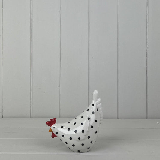 White Dotty Chicken Ornament
