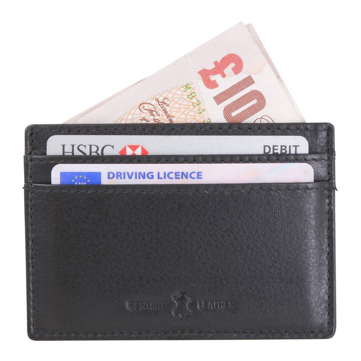 Black Leather Card Holder