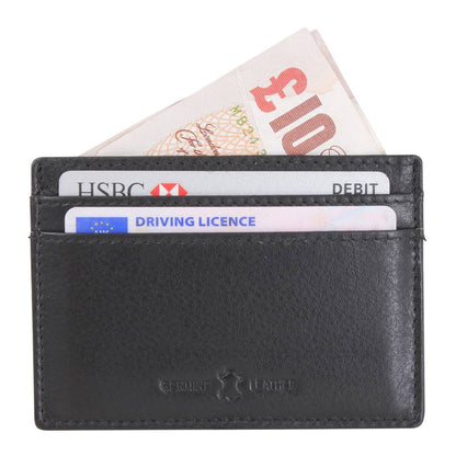 Black Leather Card Holder