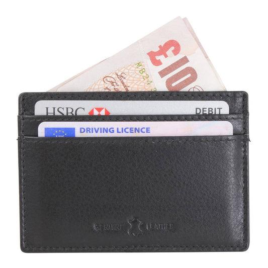Black Leather Card Holder
