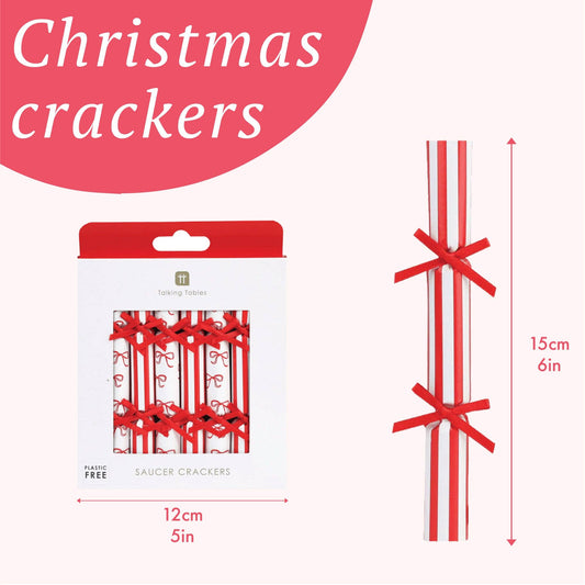 Jobsons of Alnwick Bow Christmas Saucer Crackers