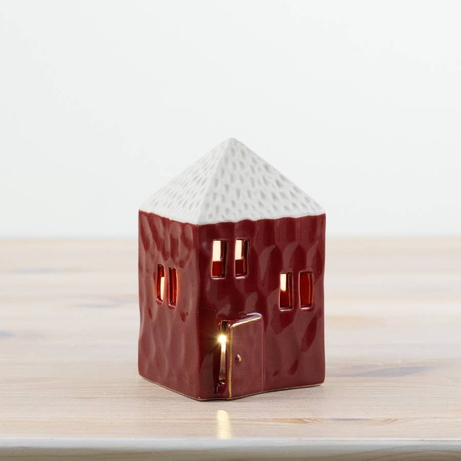 Red LED House Ornament