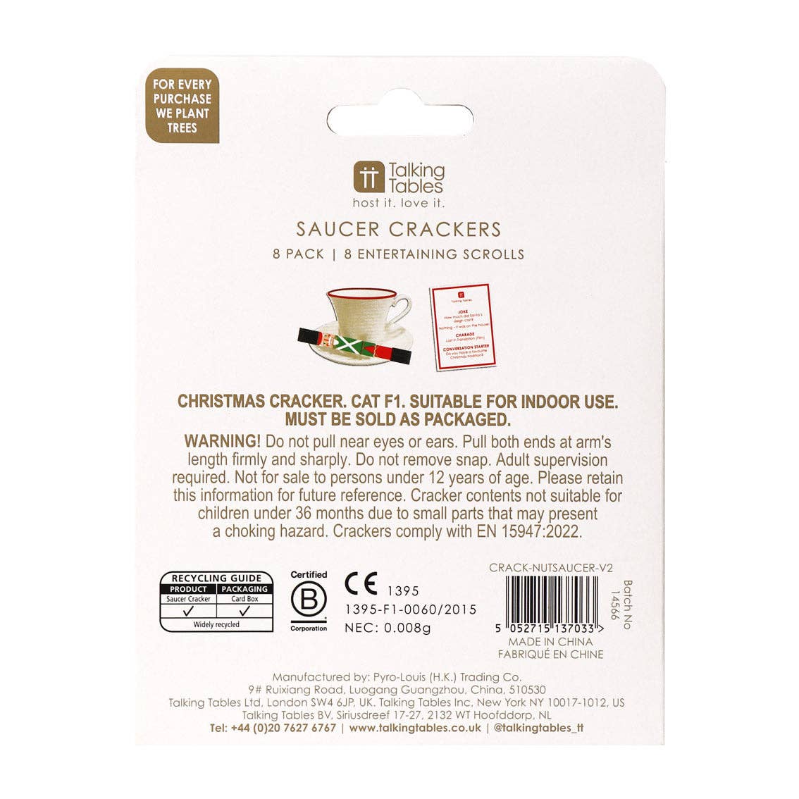 Nutcracker Mini Christmas Crackers