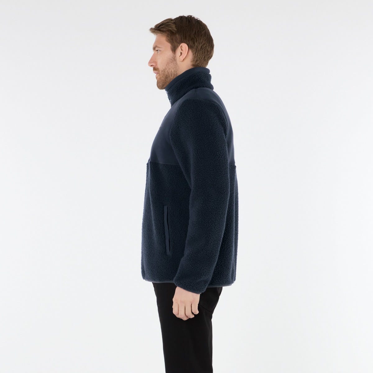 Musto Cove Deep Pile Fleece Pullover Navy