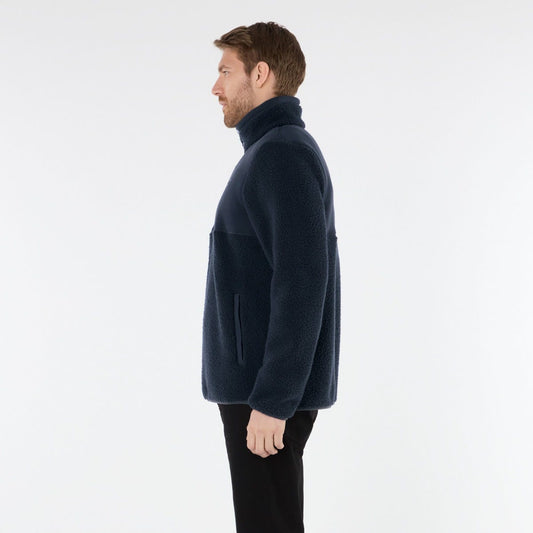 Musto Cove Deep Pile Fleece Pullover Navy