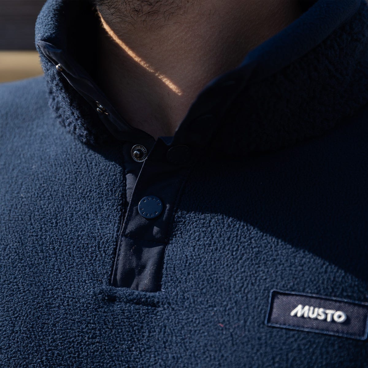 Musto Cove Deep Pile Fleece Pullover Navy