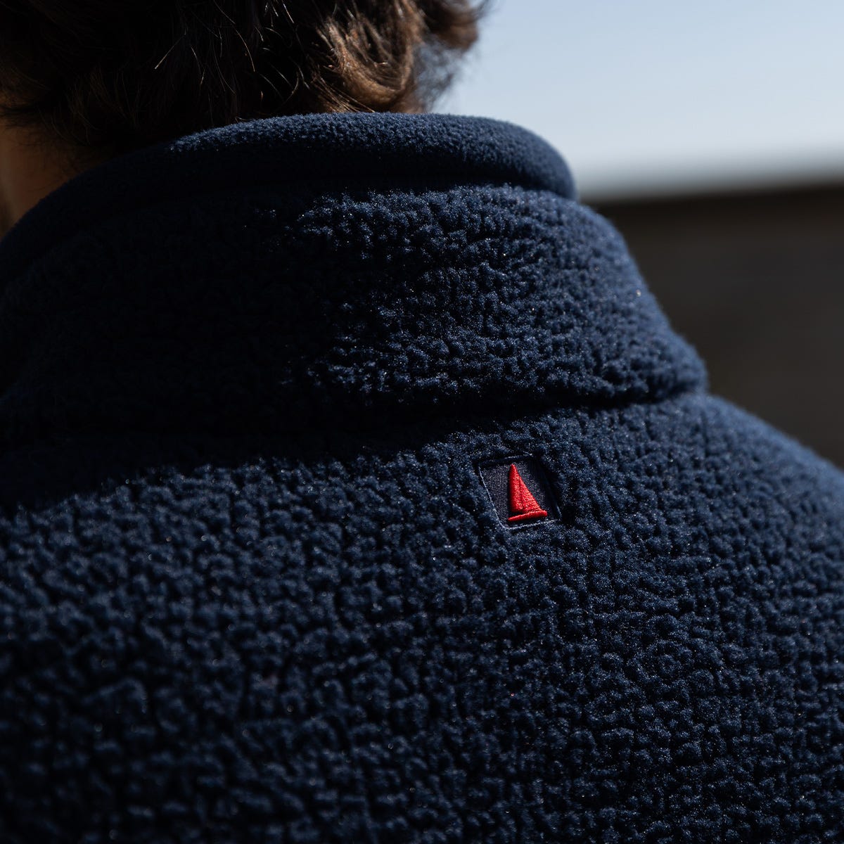 Musto Cove Deep Pile Fleece Pullover Navy