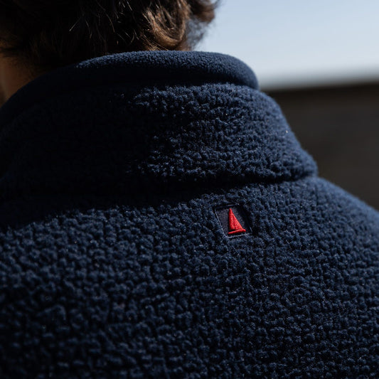 Musto Cove Deep Pile Fleece Pullover Navy