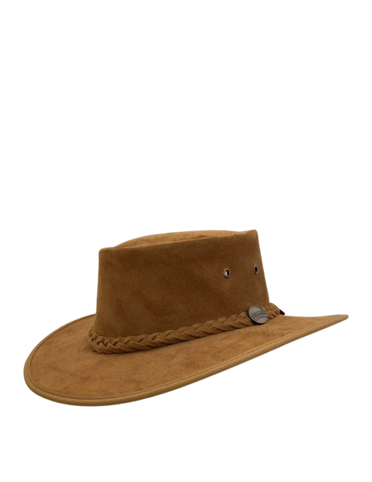 Barmah Squash Suede Crackle Brown Hat