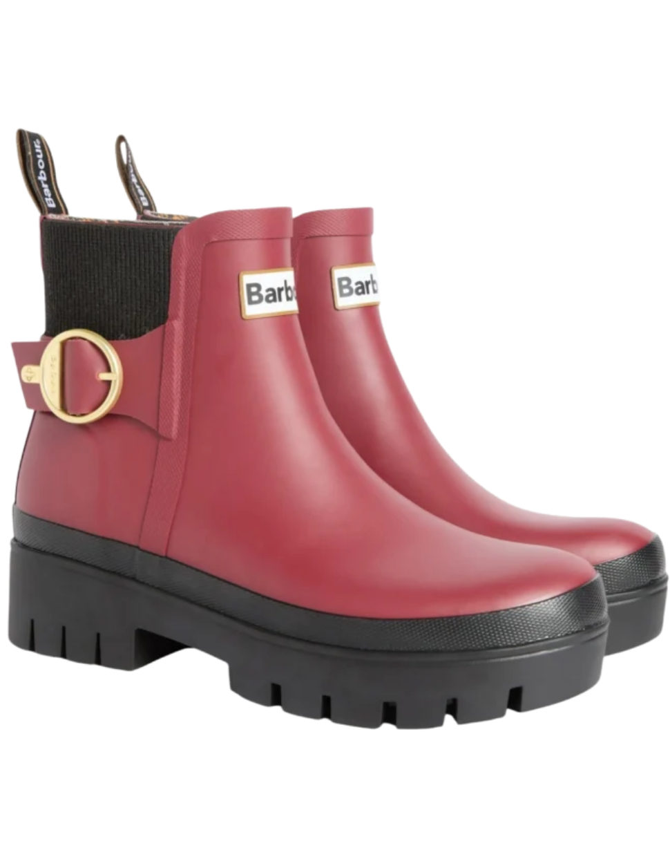 Barbour Hepburn Ankle Wellingtons Cranberry Red