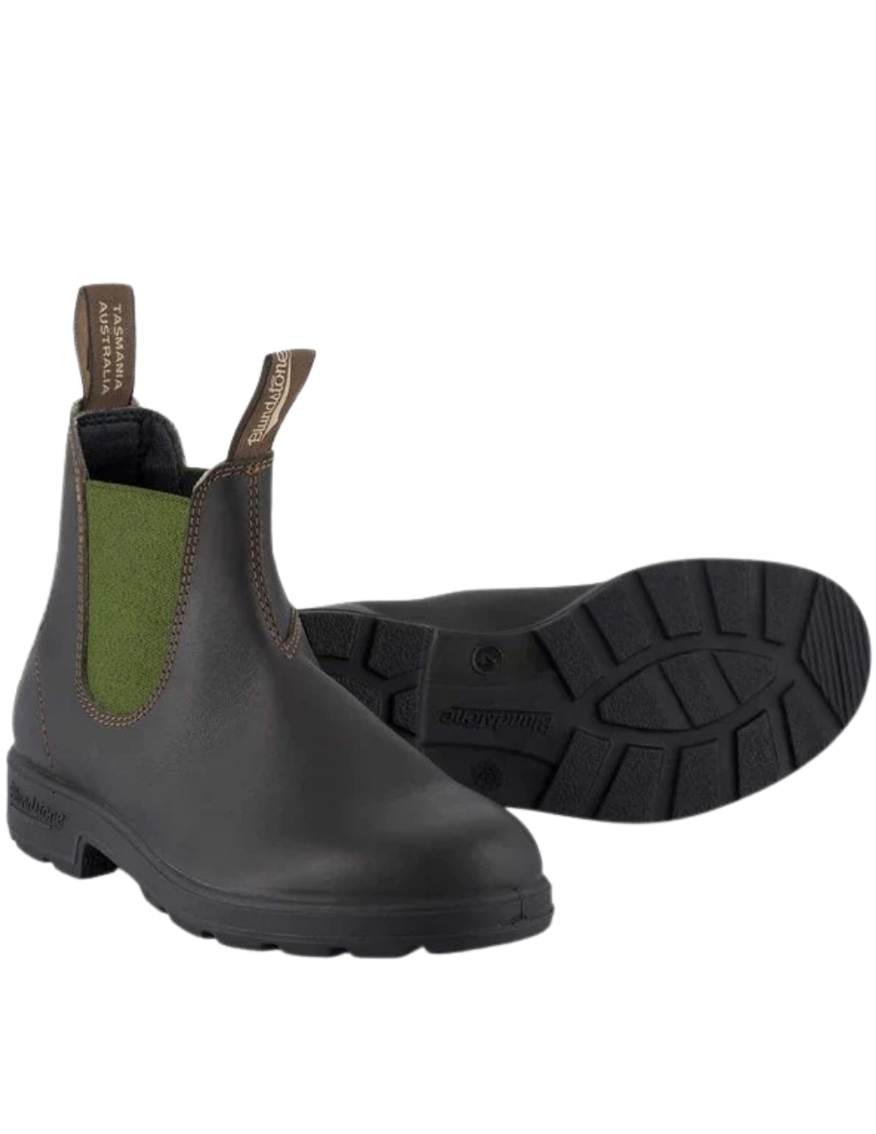 Blundstone #519 Leather Chelsea Boots Stout Brown / Olive
