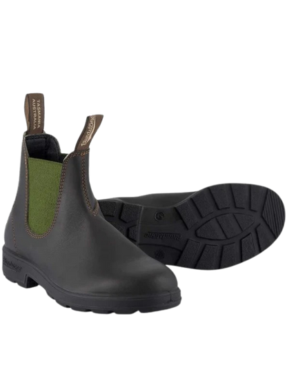 Blundstone #519 Leather Chelsea Boots Stout Brown / Olive