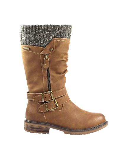 Lunar Shoes Peyton Long Waterproof Boots Tan