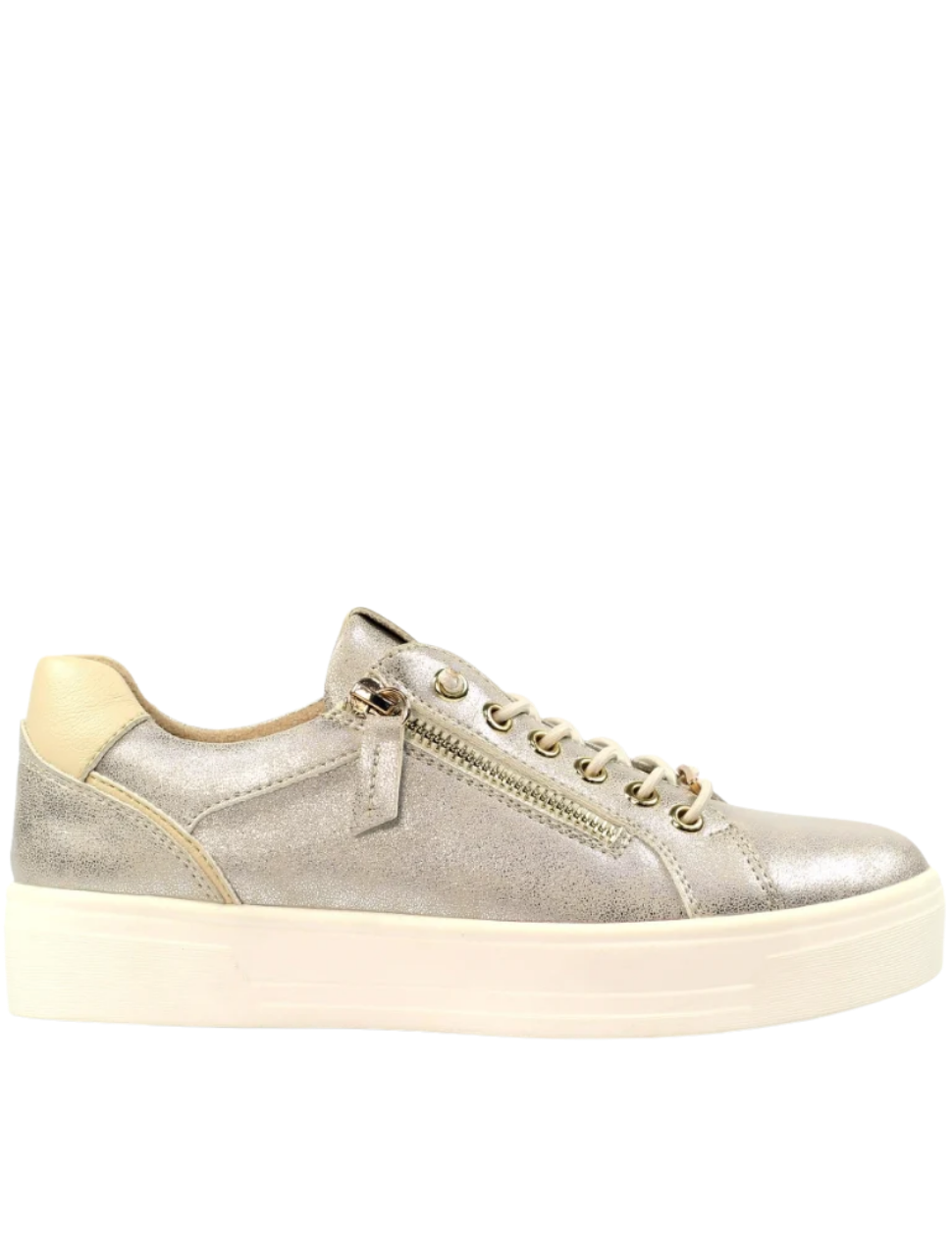 Lunar Shoes Albania Metallic Trainer Silver