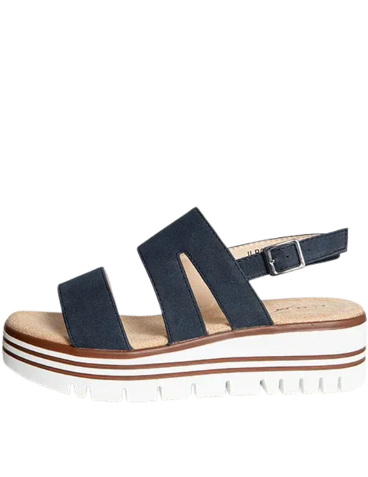 Lunar Shoes Jocelyn Wedge Sandals Navy