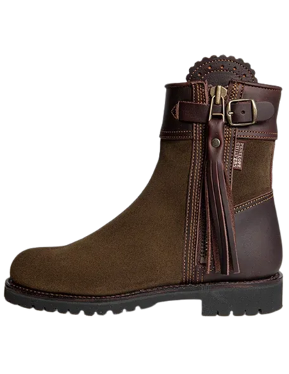 Penelope Chilvers Inclement Cropped Tassel Boots Dark Oak