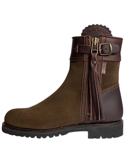 Penelope Chilvers Inclement Cropped Tassel Boots Dark Oak