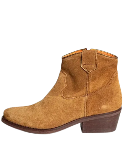 Penelope Chilvers Cassidy Suede Cowboy Boots Tan