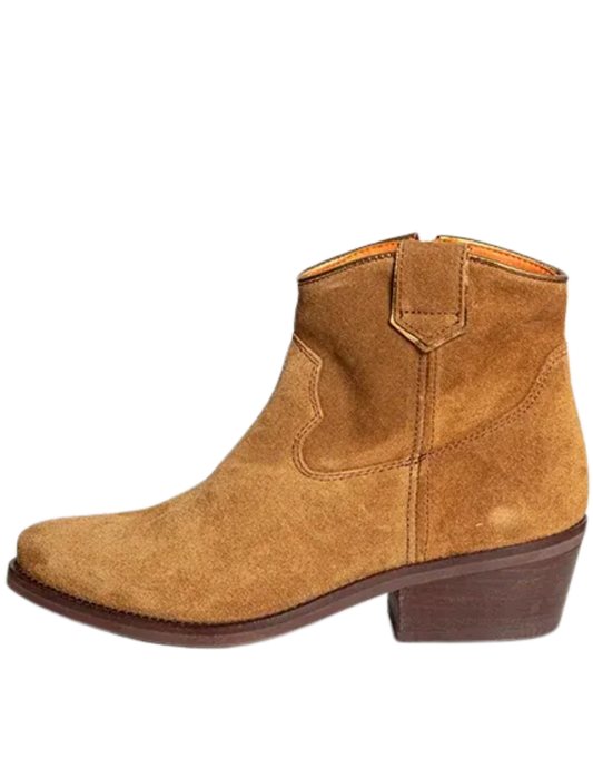 Penelope Chilvers Cassidy Suede Cowboy Boots Tan