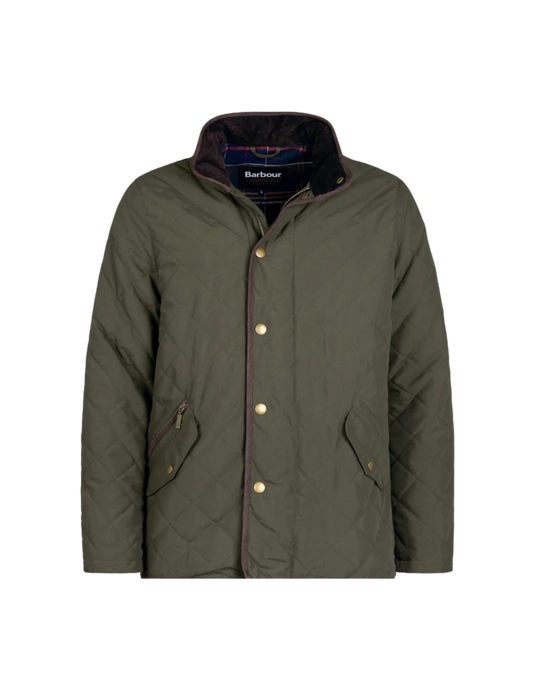 Barbour Waterproof Shoveler Quilted Jacket Dark Olive