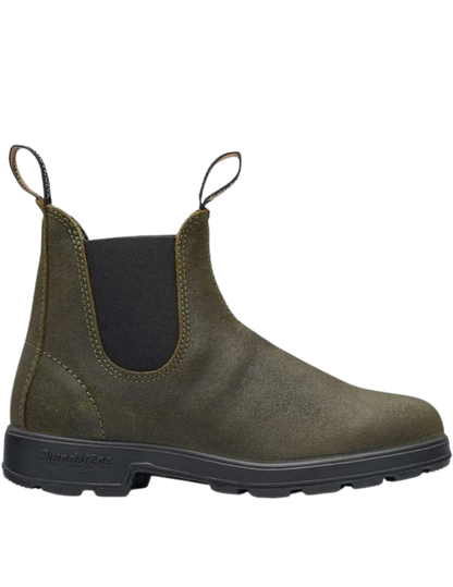 Blundstone #1615 Waxed Suede Boots Dark Olive