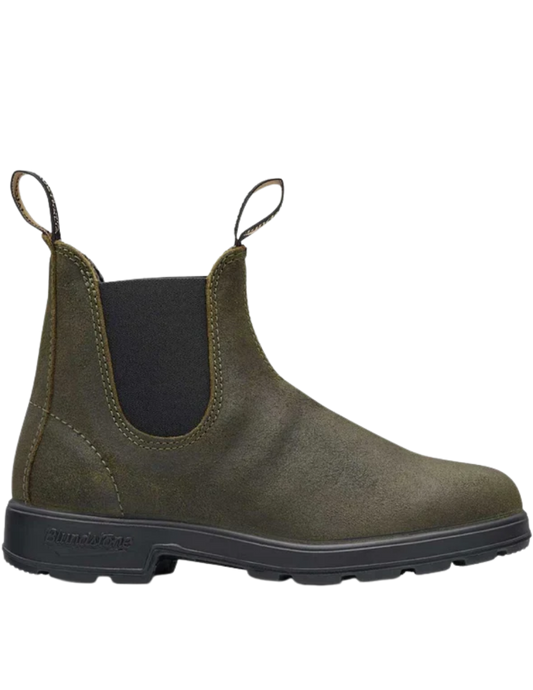 Blundstone #1615 Waxed Suede Boots Dark Olive