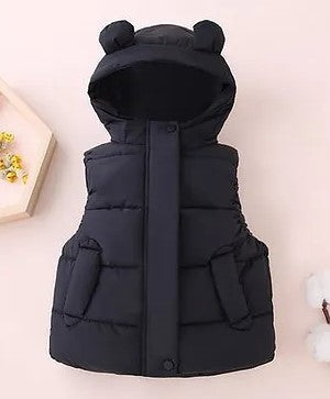 Children's Bear Hood Padded Gilet - 3 Colours Available