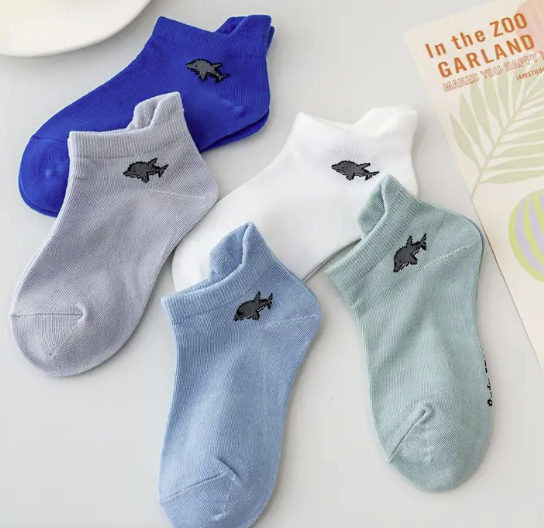 5 Pack Children's Dolphin Trainer Socks