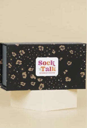 Star & Cheetah Bamboo Socks Gift Box