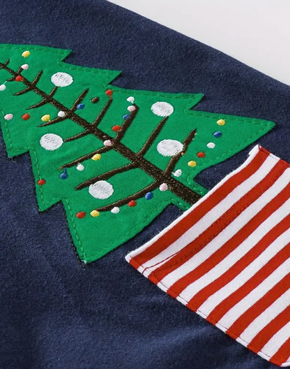 Christmas Motif Long Sleeved Dress