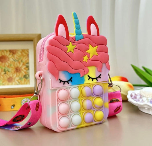 Unicorn pop-it purse