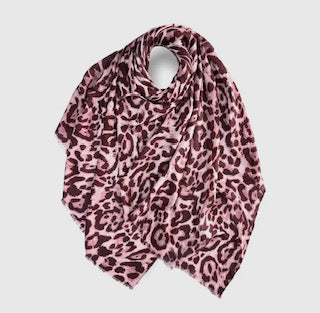 Classic Leopard Print Light Weight Scarf Pink