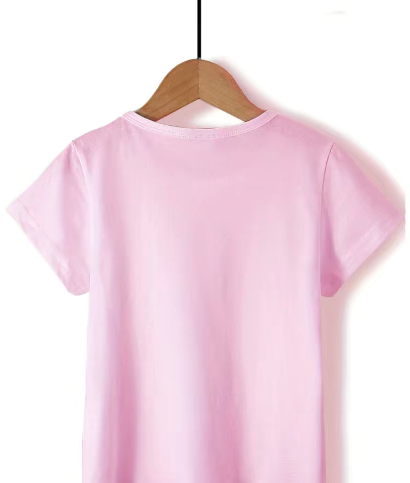 Rainbow & Heart Print T-shirt