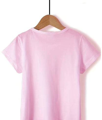 Rainbow & Heart Print T-shirt