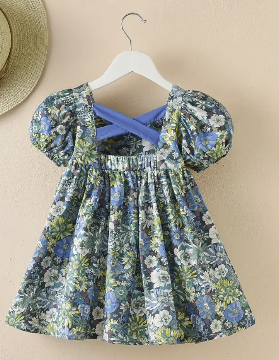 Floral Cross Backed Dress